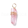 Natural Quartz Pendants PALLOY-JF01270-01-2