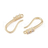 Brass Micro Pave Cubic Zirconia Earring Hooks KK-U008-12G-2