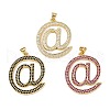 Brass Micro Pave Cubic Zirconia Pendants KK-S526-13G-1