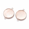 201 Stainless Steel Cabochon Connector Settings X-STAS-F191-15RG-J-2