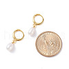 Natural Pearl Beads Drop Huggie Hoop Earrings for Women EJEW-JE04757-03-3