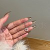 Round Ring 925 Sterling Silver Micro Pave Cubic Zirconia Pendant Necklaces for Women NJEW-F338-07P-6