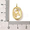Brass Micro Pave Cubic Zirconia Pendants ZIRC-P123-01G-H02-3