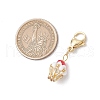Glass Seed Beaded Pendant Decorations HJEW-MZ00188-04-4