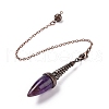 Natural Amethyst Dowsing Pendulums G-L524-06R-02-2