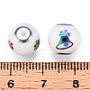 Christmas Opaque Glass Beads X-EGLA-R113-06D-3