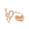 Clear Cubic Zirconia Heart Cuff Earrings ZIRC-I064-04G-2