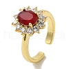 Rack Plating Brass Micro Pave Cubic Zirconia Cuff Rings RJEW-H228-01G-03-1