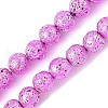 Electroplated Natural Lava Rock Beads Strands G-A263-A02-01-2