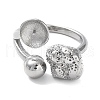 Non-Tarnish 304 Stainless Steel Open Cuff Ring Findings STAS-K263-03P-2