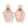 Faceted Natural Rose Quartz Pendants G-A225-01A-G-1