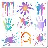 Paint Splatter PET Plastic Hollow Out Drawing Painting Stencils Templates DIY-WH0244-278-1