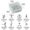 32Pcs 8 Styles Tibetan Style Sports Theme Alloy Pendants FIND-FS0002-37-4