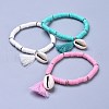 Handmade Polymer Clay Heishi Beads Stretch Bracelets BJEW-JB04251-M-1