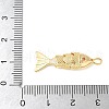 Brass Micro Pave Clear Cubic Zirconia Pendants KK-U064-18A-G-3