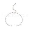 304 Stainless Steel Textured Cable Chain Bracelet Making AJEW-JB01342-02-1