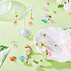 Flower Acrylic Pendants PALLOY-TAC0130-15