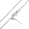 Rack Plating Brass Colorful Cubic Zirconia Eye Pendant Box Chain Necklaces NJEW-P317-02P-3