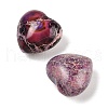 Mother's Day Gifts Dyed Natural Imperial Jasper Heart Palm Stone G-Q021-03D-2