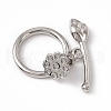Brass Toggle Clasps KK-K271-29P-1