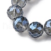 Transparent Electroplate Glass Beads Strands EGLA-N002-34G-F04-3