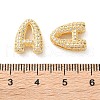 Rack Plating Brass Micro Pave Cubic Zirconia Slide Charms KK-C084-34G-A-3