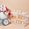 Rectangle 2-Tier Transparent Acrylic Minifigures Display Case AJEW-WH0314-10-5