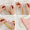 SUNNYCLUE 6Pcs Alloy Feather Pendant Bookmarks AJEW-SC0003-31A-3