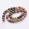 Natural Plum Blossom Jasper Beads Strands G-K152-07-8mm-1