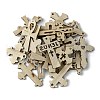100Pcs Wood Pendants X1-WOOD-G020-01-1