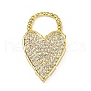 Brass Micro Pave Cubic Zirconia Pendants KK-M322-40G-1