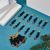 24Pcs 12 Styles Natural Obsidian Chips Beads Pendant Decoration HJEW-FH00067-4
