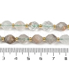 Natural Green Lodolite Quartz  Beads Strands G-N342-149A-5