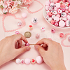   150Pcs 15 Styes Spray Painted Natural Wood European Beads WOOD-PH0003-09-3