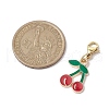 Fruit Alloy Enamel Pendant Decoration HJEW-JM02003-3
