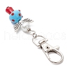 Mushroom Angel Glass Pearl & Lampwork Pendant Decorations HJEW-MZ00233-6