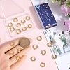 SUNNYCLUE 24Pcs Brass Hoop Earring Findings with Latch Back Closure FIND-SC0012-47-3