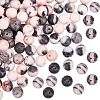 Olycraft 2 Strands Natural Zebra Jasper Round Beads Strands G-OC0002-35-1