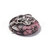 Natural Rhodonite Pendants G-P484-01P-06-4