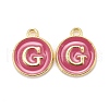 Golden Plated Alloy Enamel Charms X-ENAM-S118-08G-1