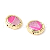 Electroplated Natural Banded Agate/Striped Agate Beads KK-P305-06G-2