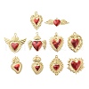 304 Stainless Steel Enamel Pendants STAS-K303-04G-1