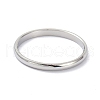 Non-Tarnish 2mm Polished Plain Dome Finger Ring for Girl Women RJEW-C012-05D-P-1