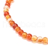 Mini Natural Carnelian Beaded Stretch Bracelets BJEW-JB07669-06-4