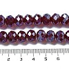 Electroplate Transparent Glass Beads Strands EGLA-XCP0001-16-5