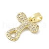 Brass Micro Pave Cubic Zirconia Pendants ZIRC-C012-01G-20-2