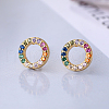 Circle S925 Sterling Silver Stud Earrings NS1455-1