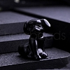 Natural Obsidian Carved Dog Statue PW-WG97821-12-1