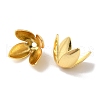 Rack Plating Brass Flower Bead Caps KK-K381-06A-G01-2