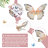 CRASPIRE 4Bags 4 Colors Cloth Butterfly Alligator Hair Clip FIND-CP0002-48-5